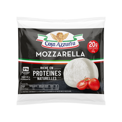 Mozzarella de vache riche en protéines CASA AZZUR sachet 100G