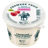 Fromage frais à la framboise, Isigny Sainte-Mère, pot de 500g