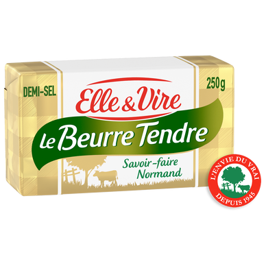 Beurre demi-sel tendre ELLE&VIRE - plaquette 250g