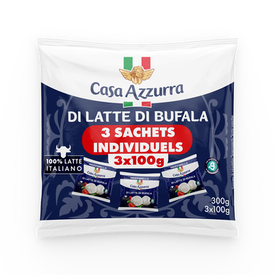 Mozzarella latte di bufala CASA AZZURRA - 3x100g