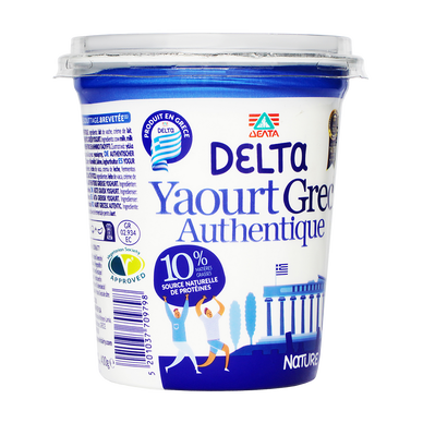 Yaourt Grec Nature 10%  DELTA  - Pot de 400g