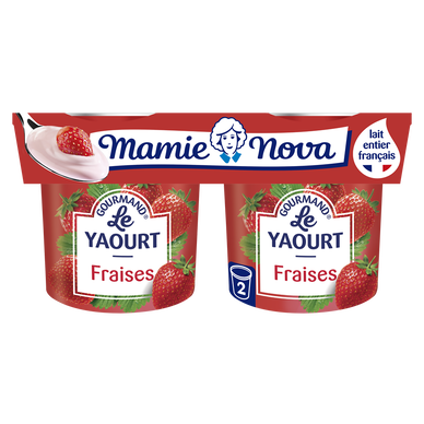 Yaourt Gourmand Fraise MAMIE NOVA - 2x150g