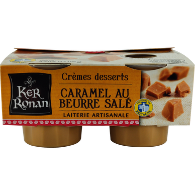 Crème dessert caramel au beurre salé KER RONAN - 4x105g