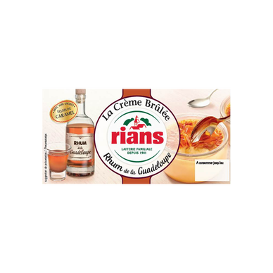 Dessert Crème Brûlée Rhum de Guadeloupe RIANS - 2 pots de 100g