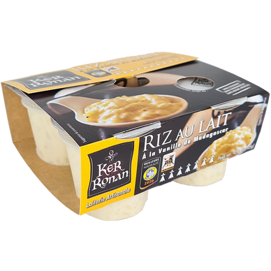 Riz au lait à la vanille de Madagascar KER RONAN - 4x105g