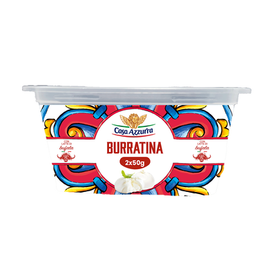 Mini burrata bufala 15%mg CASA AZZURRA 2x50g soit 100g