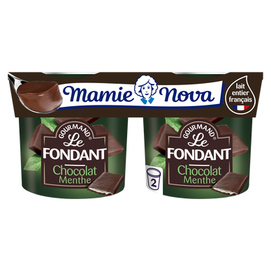 Dessert Fondant Chocolat Menthe MAMIE NOVA  -  2 pots de 150g