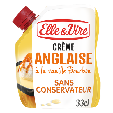 Crème anglaise à la vanille bourbon ELLE&VIRE - poche de 33cl