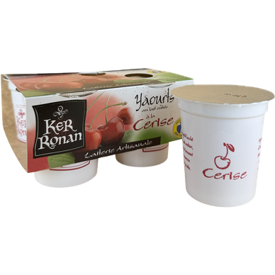 Yaourt brassé cerise KER RONAN - 4x125g