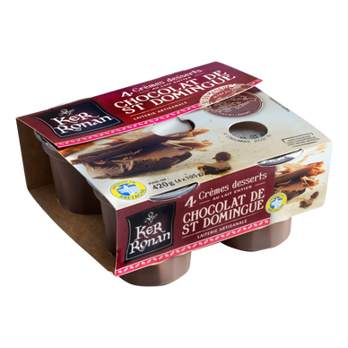 Crème dessert chocolat KER RONAN - 4x105g
