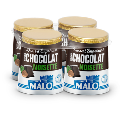 Empresure chocolat noisette MALO, 4 pots de 125g