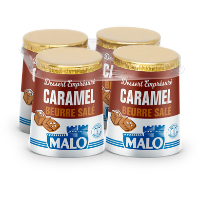 Emprésuré caramel beurre salé MALO, 4 pots de 125g