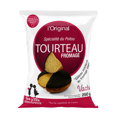 Tourteau fromagé pasteurisé l'Original vache LES P'TITS AMOUREUX, 10,8%mg, 250g