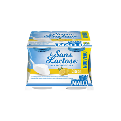 Laitière citron sans lactose MALO 4x125g