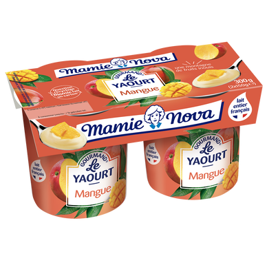 Yaourt Gourmand Mangue MAMIE NOVA 2x150g