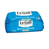 Beurre de baratte doux fabrication à l'ancienne LE GALL, 82%mg, plaquette de 250g
