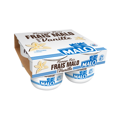 Fromage frais à la vanille MALO, 7% de MG, 4x100g