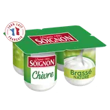 Yaourts brassés au lait de chèvre nature SOIGNON - 4 pots de 110g