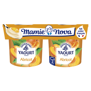 Yaourt Gourmand Abricot MANIE NOVA, 2x150g