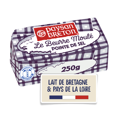 Beurre moulé pointe de sel 81%MG PAYSAN BRETON - 250g