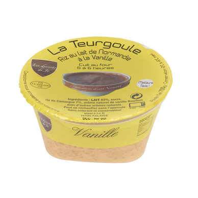 Dessert riz au lait à la vanille teurgoule LES DESSERTS DE JO bol 750g