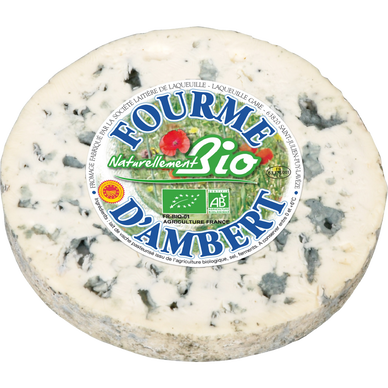 Fourme d'Ambert, AOP, au lait pasteurisé, BIO, 185 grammes, SOCIETE LAITIERE DE LAQUEUILLE