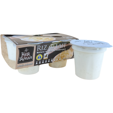 Riz au lait nature KER RONAN - 4x105g