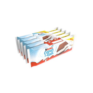 KINDER coeur au lait génoise avec fourrage au lait x5 140g