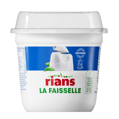 Fromage frais lait pasteurisé 4,5%MG La faisselle RIANS 500g