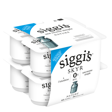 Skyr nature à l'Islandaise 0%mg SIGGI'S 8x100g