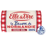 Beurre de Normandie demi-sel rouleau ELLE & VIRE 250g
