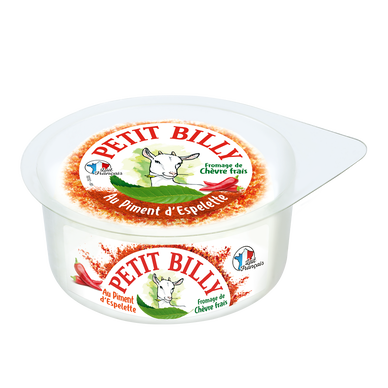 Fromage de chèvre au lait pasteurisé piment d'espelette 15%mg PETIT BILLY 180g