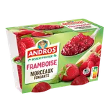 Compote Morceaux 2/2 Framboise ANDROS 4x100g