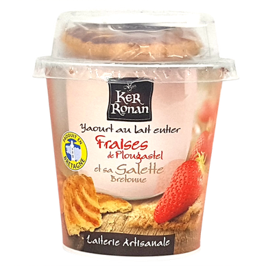 Yaourt brassé fraise de Plougastel KER RONAN - 150g