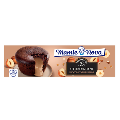 Gourmand coeur fondant chocolat praliné MAMIE NOVA 2x80g