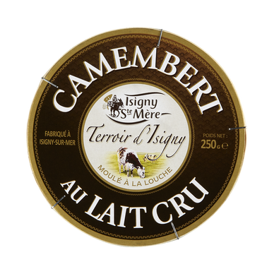 Fromage au lait cru Camembert ISIGNY Excellence, 22% de MG, 250g