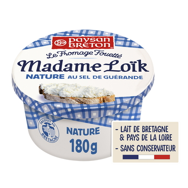 Fromage à tartiner Nature fouetté MADAME LOIK - 180g