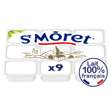 Fromage à tartiner nature ST MORET - 9 portions 180g