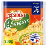 Râpé aux 3 fromages Tomme, Emmental & Mozzarella PRESIDENT - 200g