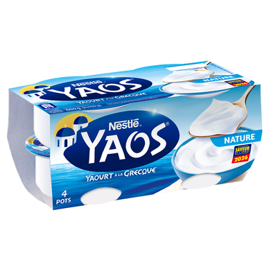 Yaourt à la grecque nature YAOS - 4x150g