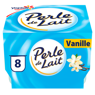Yaourt brassé vanille PERLE DE LAIT - 8x125g