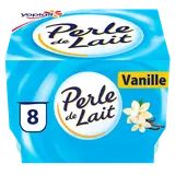 Yaourt brassé vanille PERLE DE LAIT - 8x125g