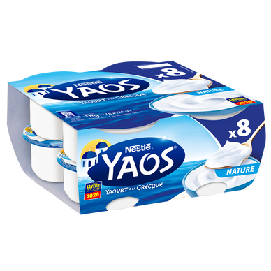 Yaourt à la grecque nature YAOS - 8x125g