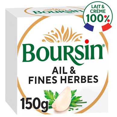 Fromage frais à tartiner Ail et fines herbes  BOURSIN - 150g
