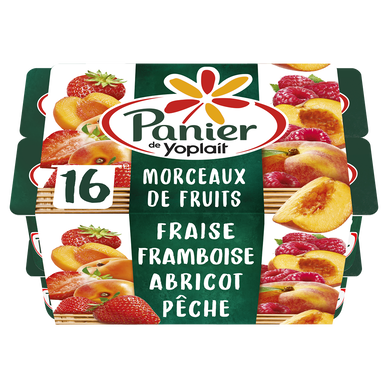 Yaourt aux fruits panaché 2,3% MG PANIER DE YOPLAIT - 16x125g