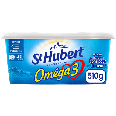 Matière grasse allégée 1/2 sel 52%MG à tartiner ST HUBERT Oméga 3 enrichie en vitamine b1 510g