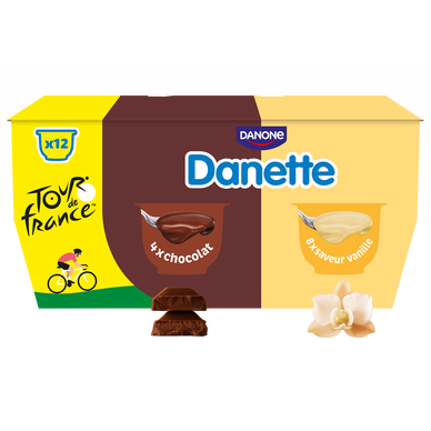 Crème dessert vanille chocolat DANETTE - 12x115g