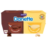 Crème dessert chocolat vanille DANETTE 12x115g