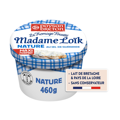 Fromage à tartiner Nature fouetté MADAME LOIK - 460g