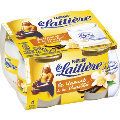 Yaourts vanille au lait entier LA LAITIERE - 4x125g